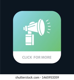Air, Attribute, Can, Fan, Horn Mobile App Button. Android and IOS Glyph Version. Vector Icon Template background