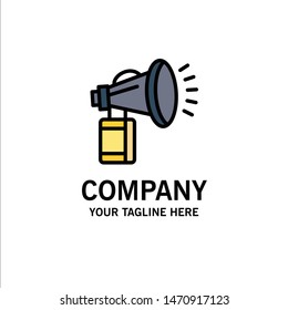 Air, Attribute, Can, Fan, Horn Business Logo Template. Flat Color. Vector Icon Template background