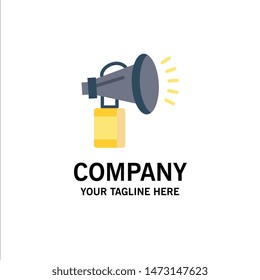 Air, Attribute, Can, Fan, Horn Business Logo Template. Flat Color