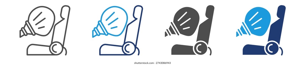 air bag icon set multiple style