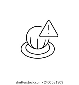air bag savety car outline thin icon. balance symbol. good for web and mobile app