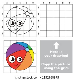 Air Ball rainbow, the educational game with simple game level. Copy the picture.