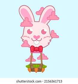 Air ballon cute bunny theme