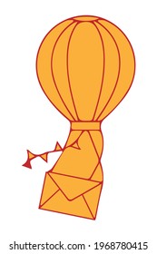 Aire Ballon con regalo Vector Design ilustración