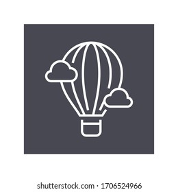 air ballon icon illustration vector flat