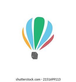 Air ballon icon logo design illustration vector
