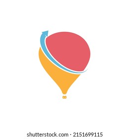 Air ballon icon logo design illustration vector