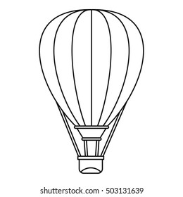 Air ballon icon. Outline illustration of air ballon vector icon for web