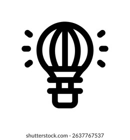 air ballon line icon. Clean and minimalist vector icon for websites, mobile apps, presentations, and logos. Fully scalable and customizable for any project.