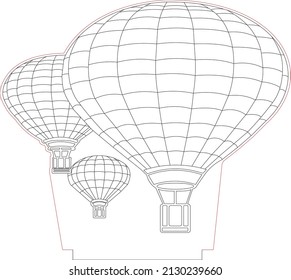 Luftballon, Vektorlampe 3D