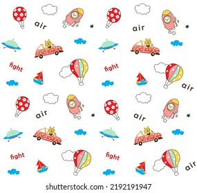 air balloon allover stock vector image 