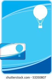 Air Balloon Background and Card