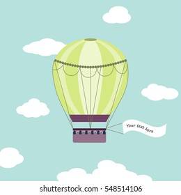 Air balloon background. EPS 10 vector