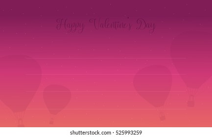 Air balloon backgrounds for valentine day