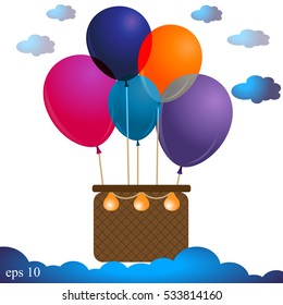 Air Balloon Basket Party 