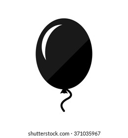 Air Balloon  - black vector icon