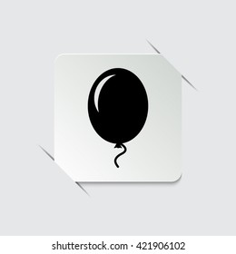 Air Balloon  - black vector icon