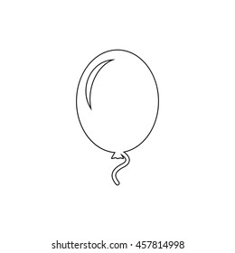Air Balloon -  black vector icon