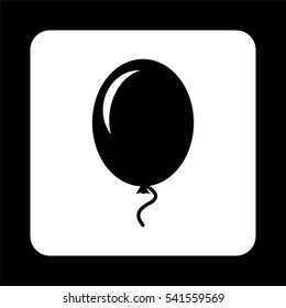 Air Balloon  - black vector icon