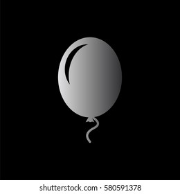 Air Balloon -  black vector icon