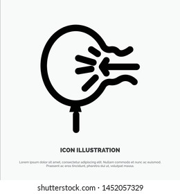 Air, Balloon, Blow, Relief, Stress solid Glyph Icon vector