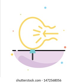 Air, Balloon, Blow, Relief, Stress Abstract Flat Color Icon Template