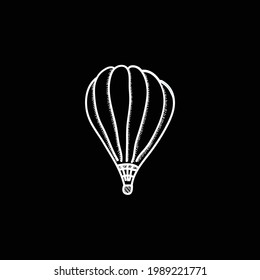 Air Balloon blue gradient vector icon