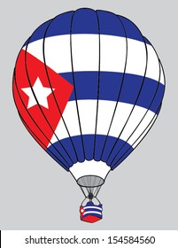 air balloon cuban  flag