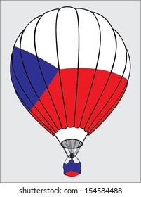 air balloon czech  flag