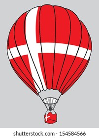 air balloon danish  flag