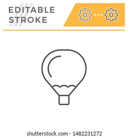 Air balloon editable stroke line icon