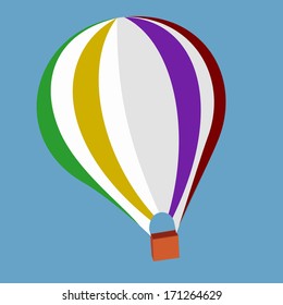 Air balloon  flat illustration