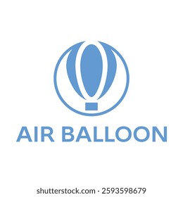 air balloon flat minimalist logo design