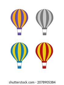 air balloon fly icon isolated on white background