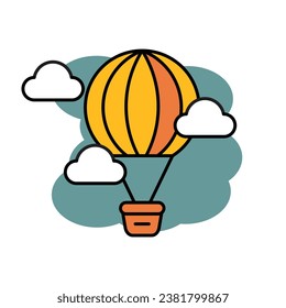 air balloon. balloon flying in the sky