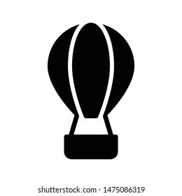 air balloon glyph flat vector icon