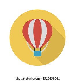 air balloon glyph flat vector icon