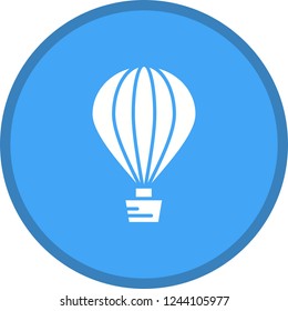 Air balloon Glyph round circle Multi color BG