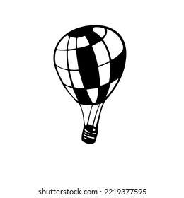 Globo de aire. Un boceto dibujado a mano. Ilustración del vector