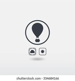 Air balloon icon.