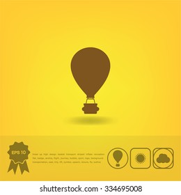 Air balloon icon.