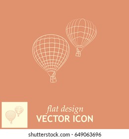 Air balloon icon. Airship travel symbol.