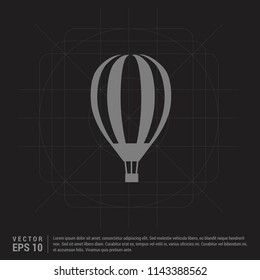 Air Balloon icon - Black Creative Background - vector icon