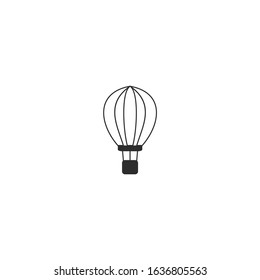 Air balloon Icon, editable color template. Air balloon symbol vector sign isolated for graphic and web design.