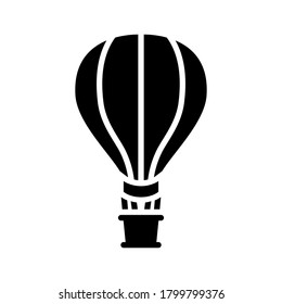air balloon icon of glyph style vector illustration design
