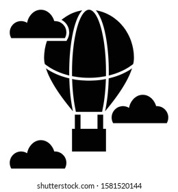air balloon icon glyph vector design