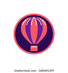 Icono de globo de aire. Ilustración de elemento gráfico sobre fondo blanco.