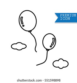 Air Balloon icon isolated