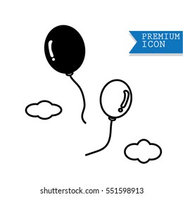Air Balloon icon isolated