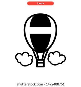 air balloon icon isolated sign symbol vector illustration - high quality black style vector icons
